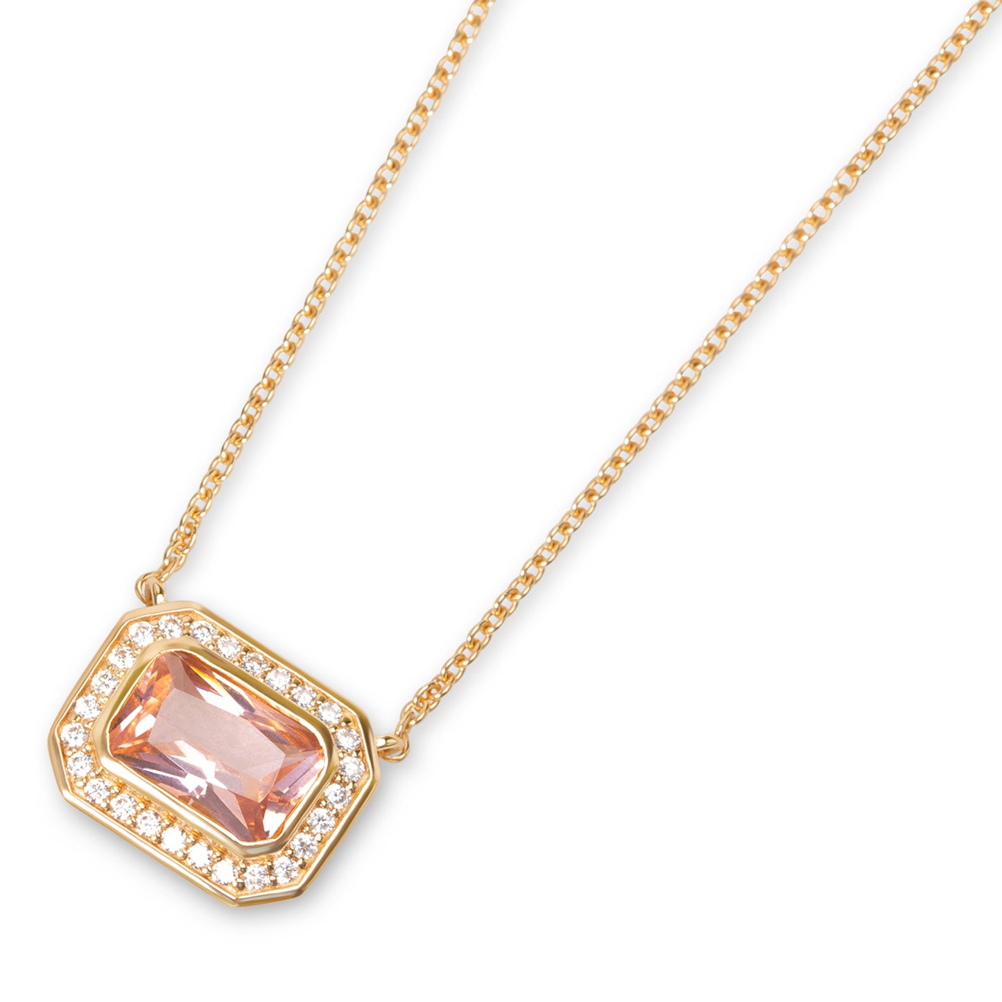 Gabriella East to West Necklace - Morganite