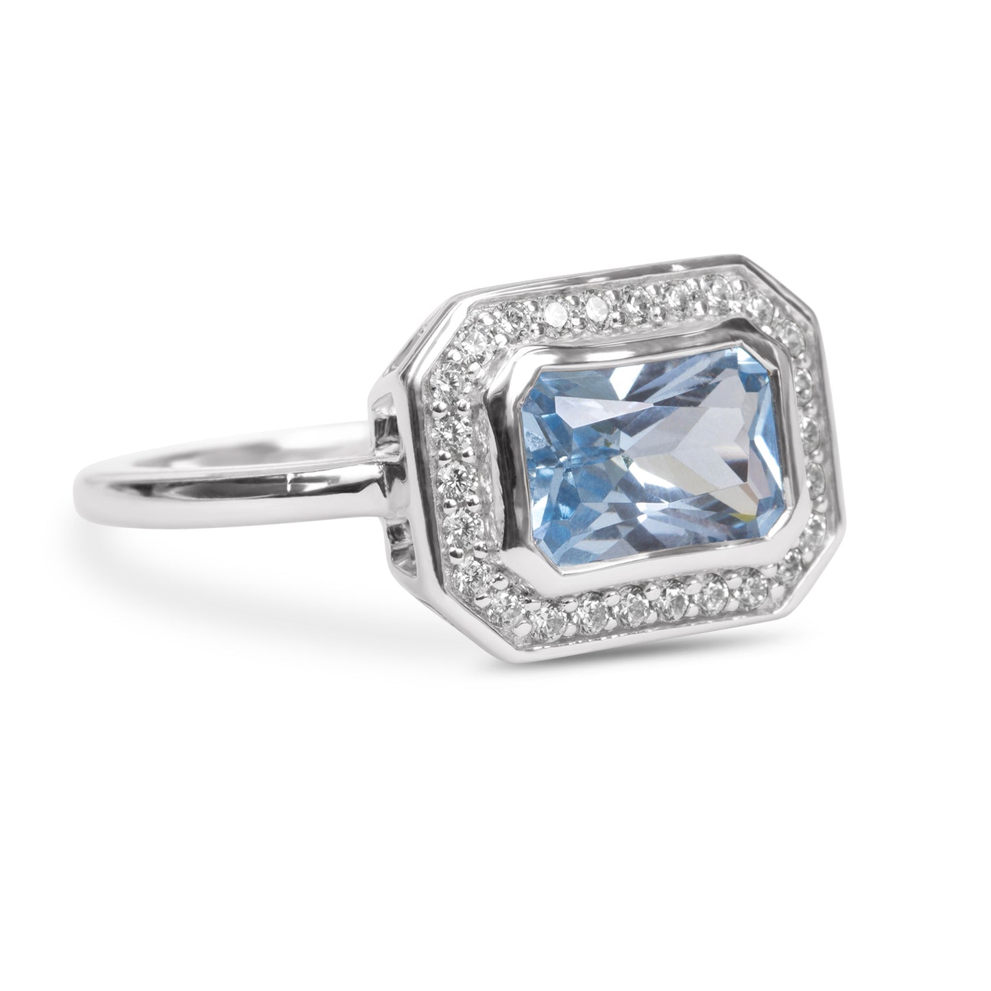 Gabriella East to West Ring - Aquamarine