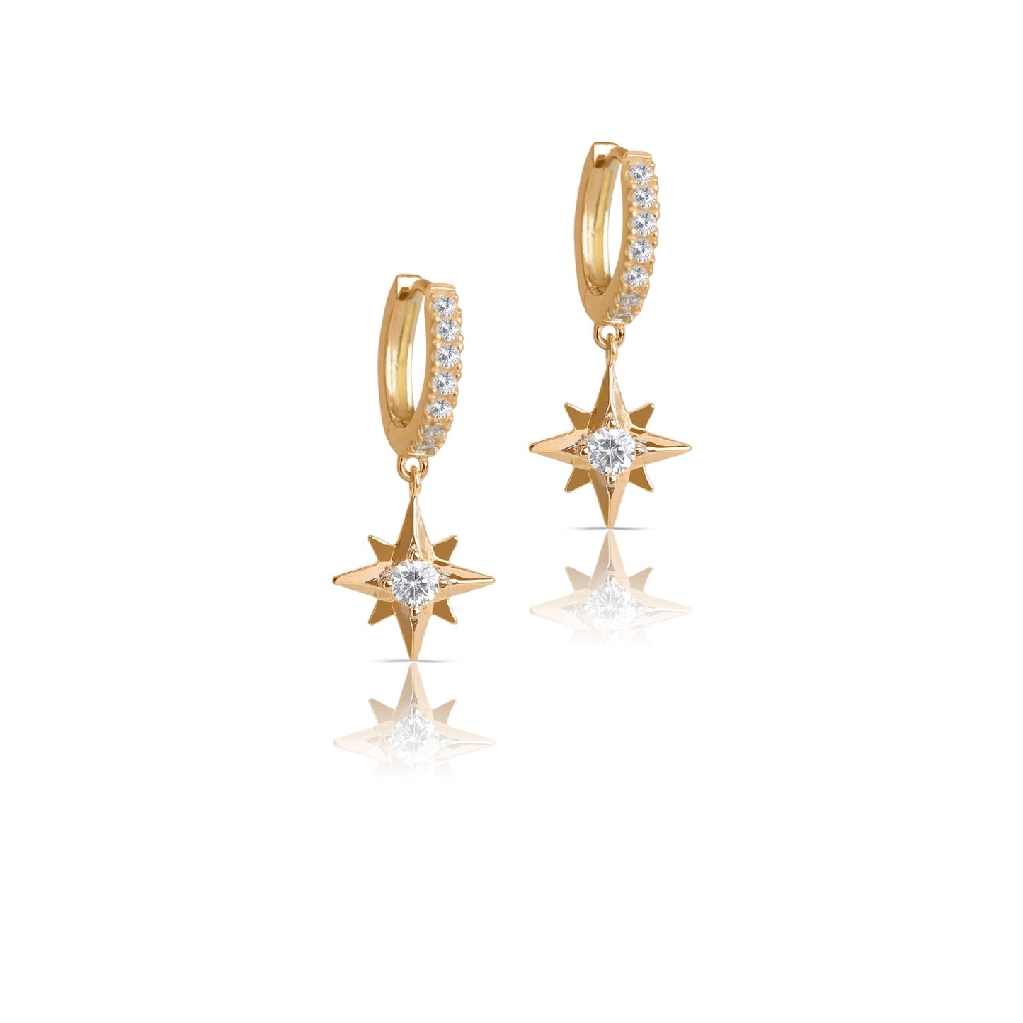 Evelyn Star Hoop Earrings