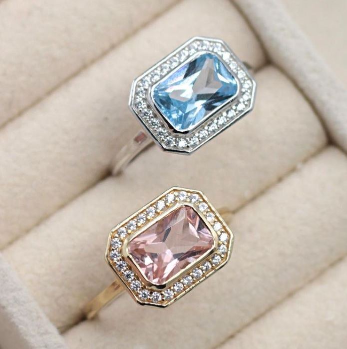 Gabriella East to West Ring - Aquamarine