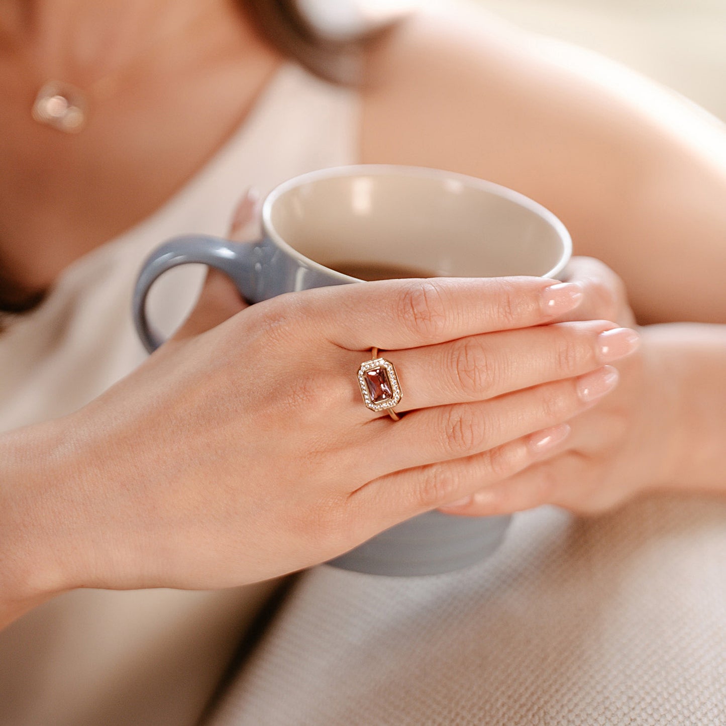 Gabriella East to West Ring - Morganite