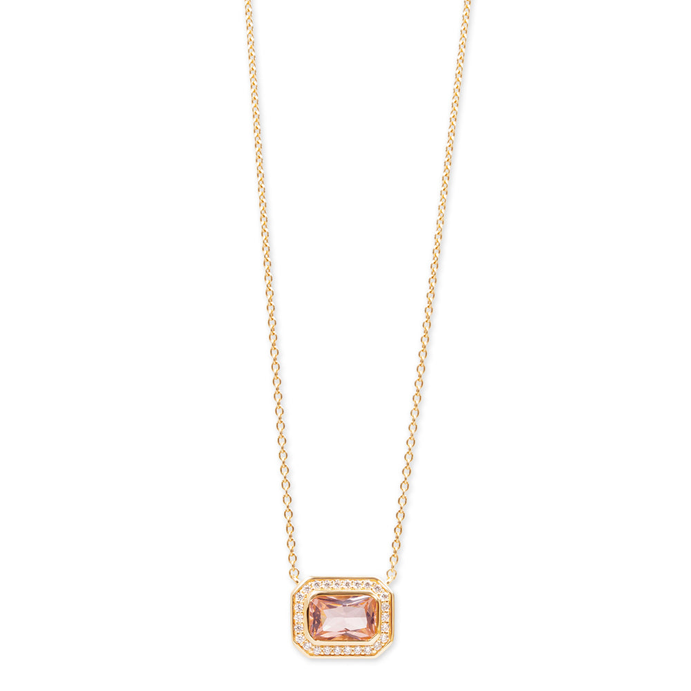 Gabriella East to West Necklace - Morganite