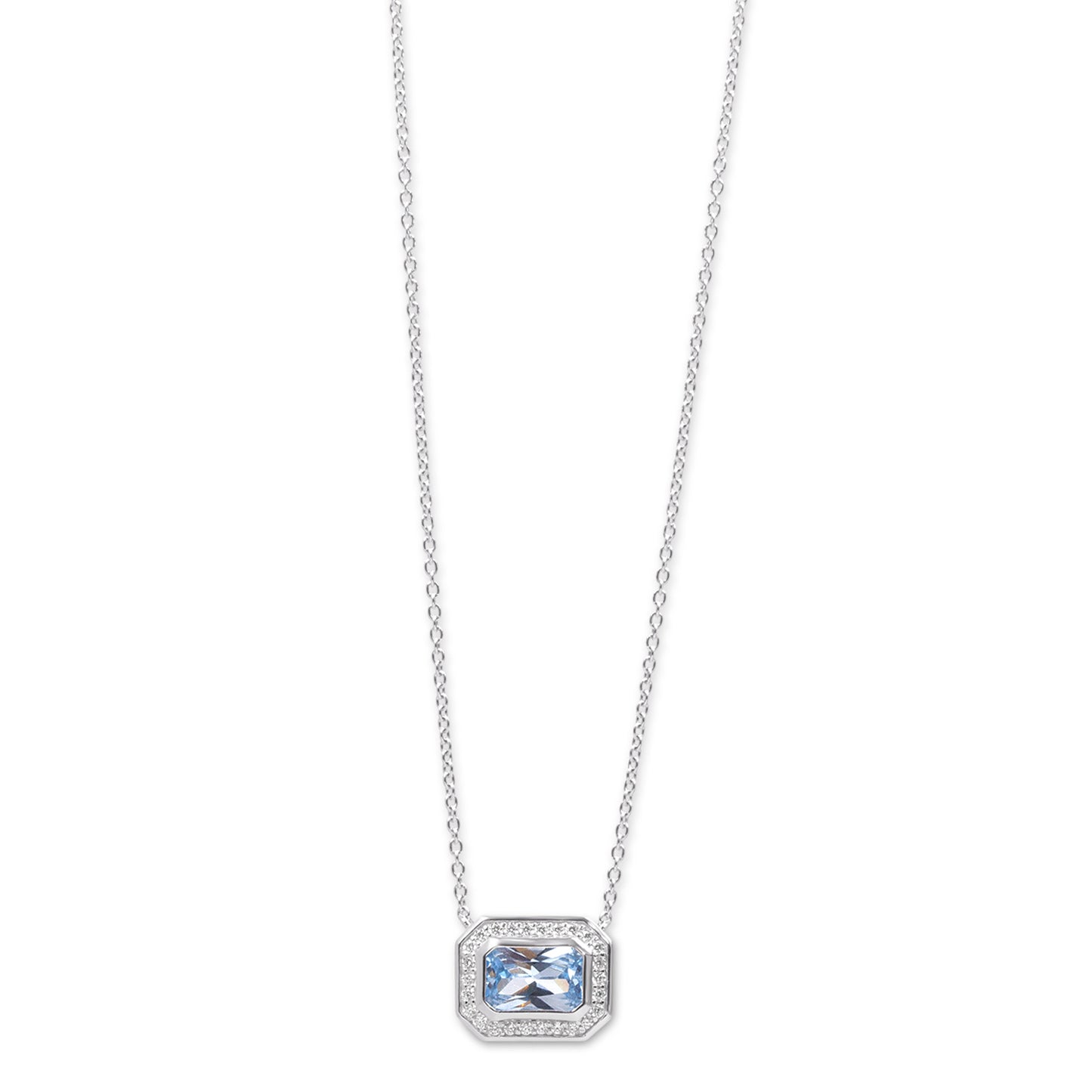 Gabriella East to West Necklace - Aquamarine