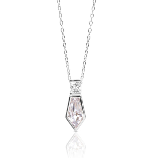 Naomi Deco Drop Pendant - Diamond