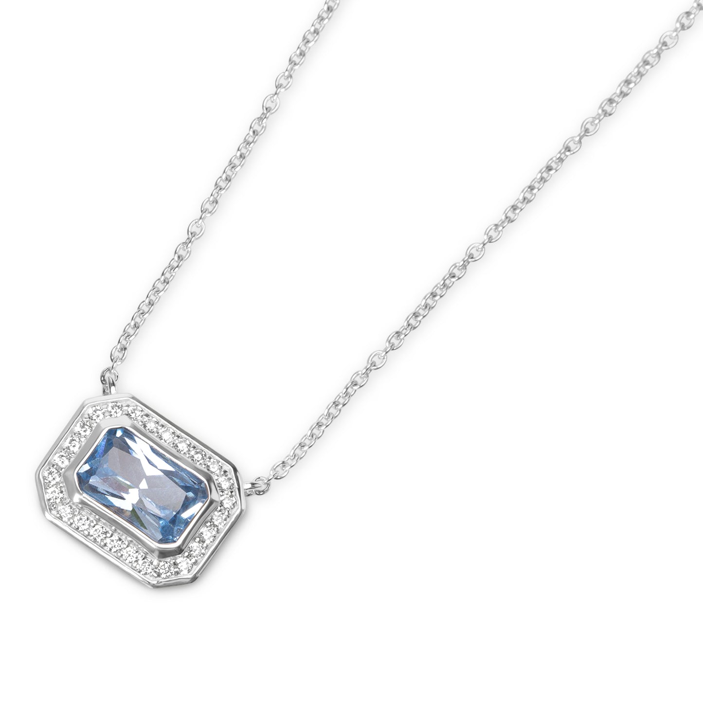 Gabriella East to West Necklace - Aquamarine