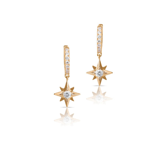 Evelyn Star Hoop Earrings