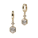 Art Deco Hexagon Drop Earrings 