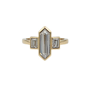 
            
                Load image into Gallery viewer, Art Deco 3 stone ring
            
        