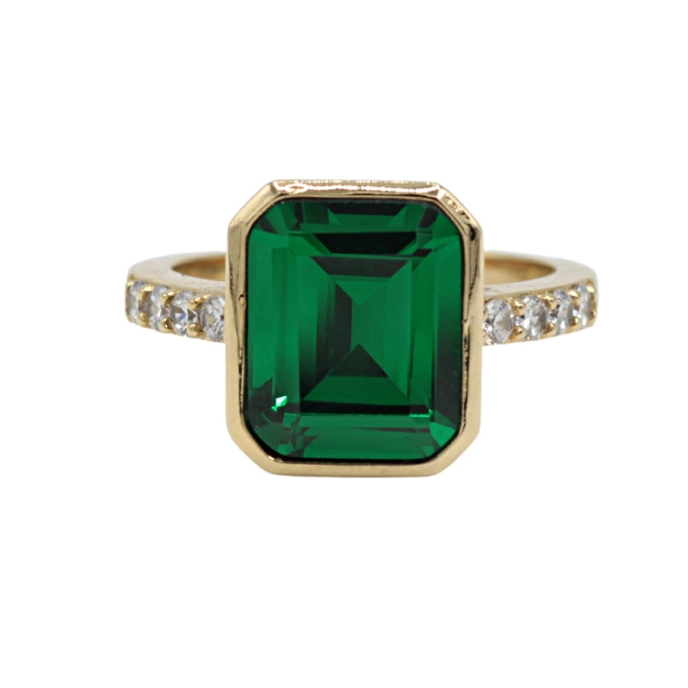 
            
                Load image into Gallery viewer, Statement Emerald Deco Ring 
            
        