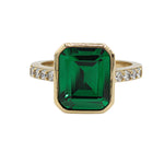 Statement Emerald Deco Ring 