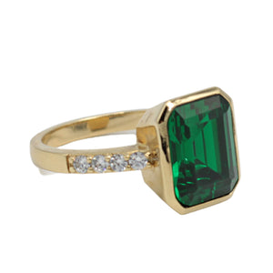 Statement Emerald Deco Ring