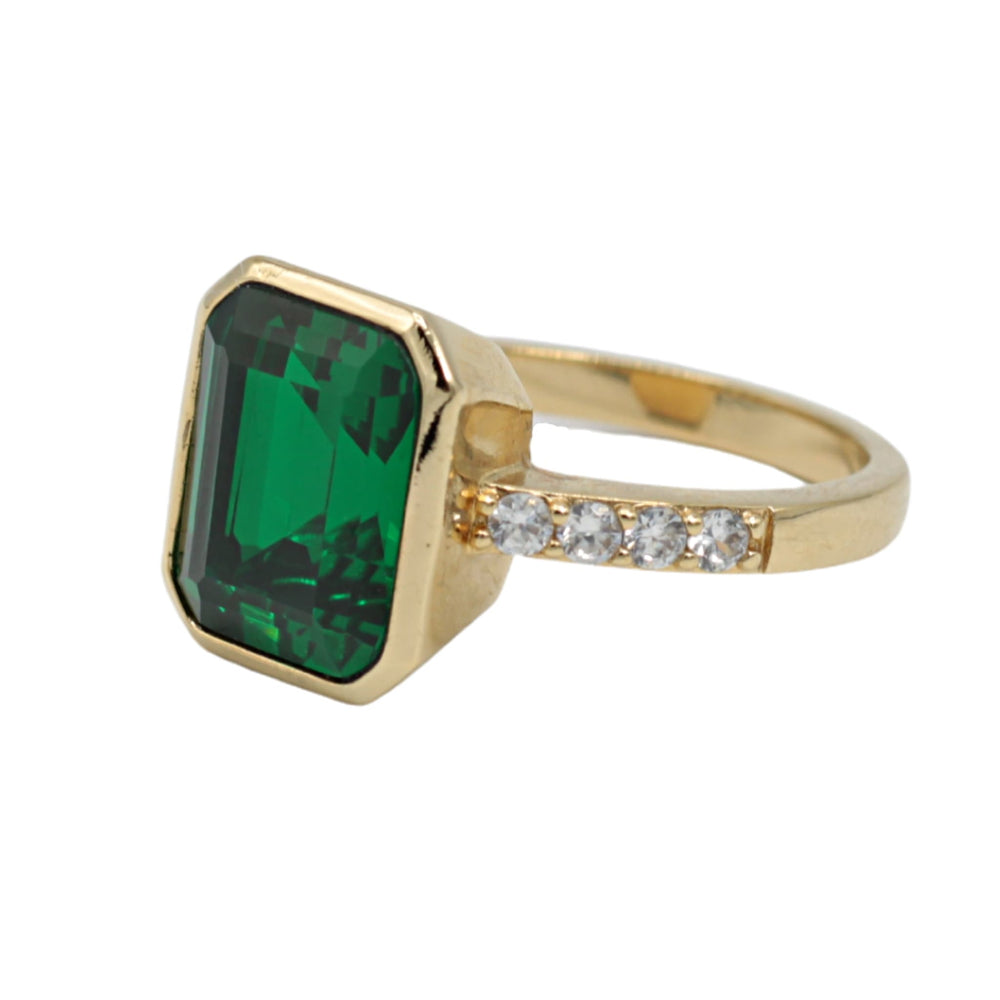 Statement Emerald Deco Ring