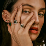 Stacked Art Deco Square Sparkle Ring