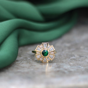 Art Deco Gold Circular Ring