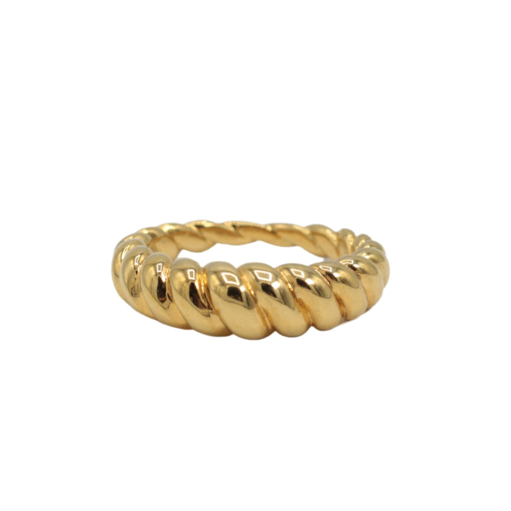 Gold Vintage Style Croissant Ring 