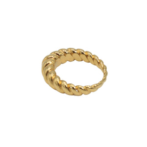 Vintage Style Croissant Ring Gold