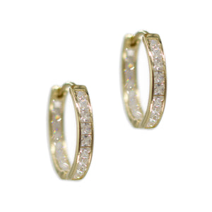 Gold Carre Hoops