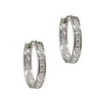 Silver Carre Hoops